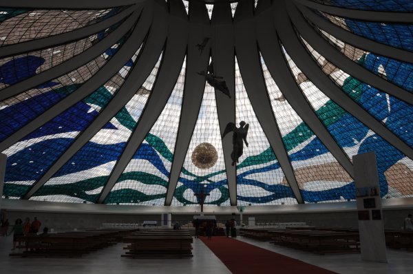 Brasilia - inside the cathedral