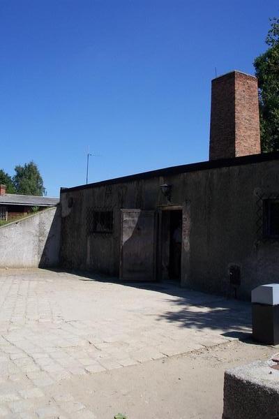 Outside the Auschwitz Crematorium