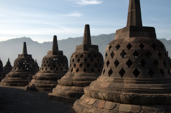 Stuppas at Borobudur