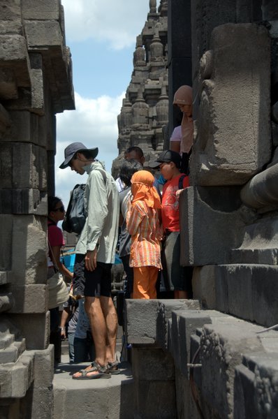 Tourists at Prambanan