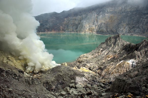 Ijen Volcano and the Emerald Lake