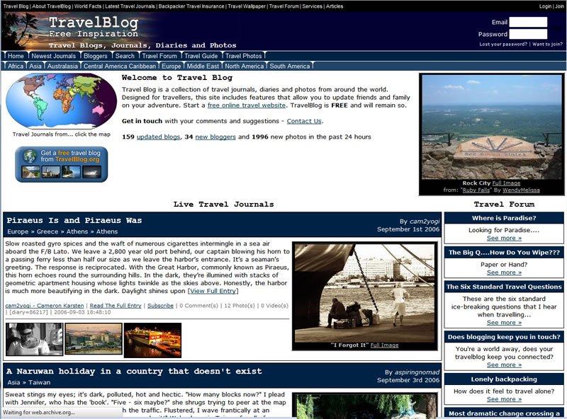Travel Blog 2006