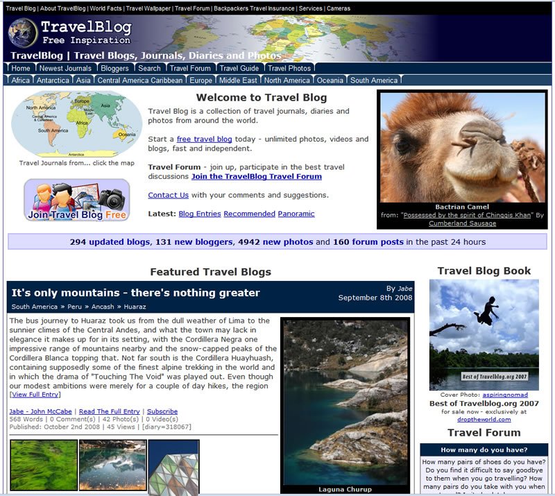 Travel Blog 2008