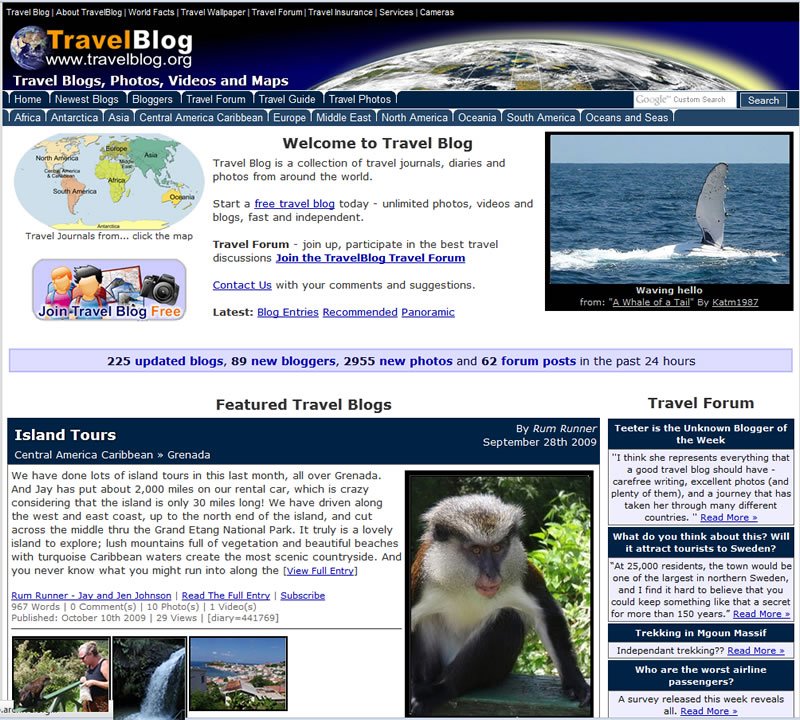 Travel Blog 2009