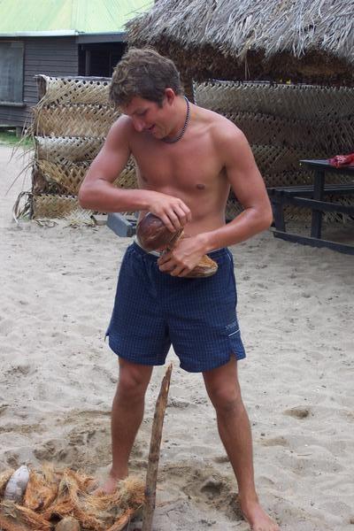 Husking a Coconut