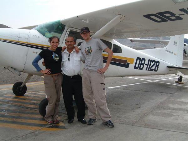 our nice pilot and us