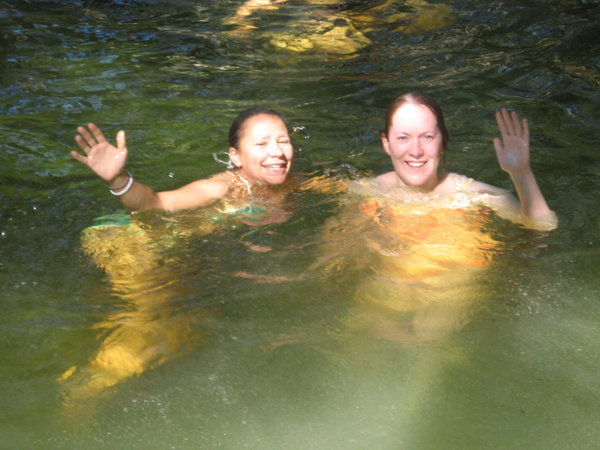 Me and Lorna swimming
