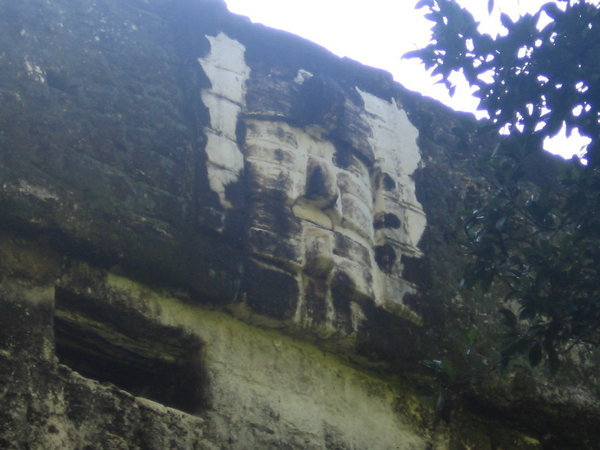 Face on one of the ruins