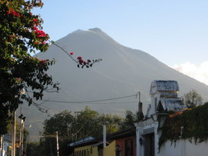 Volcan Agau from the street we stayed on