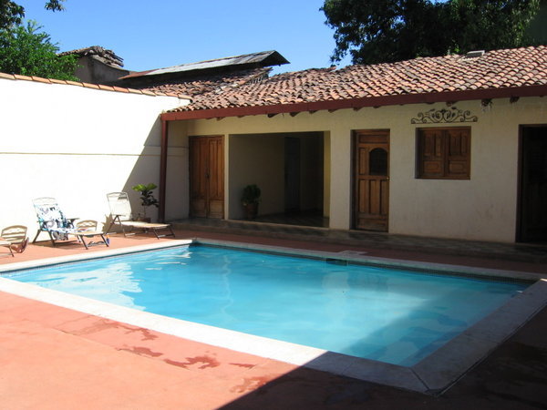 The hostel pool