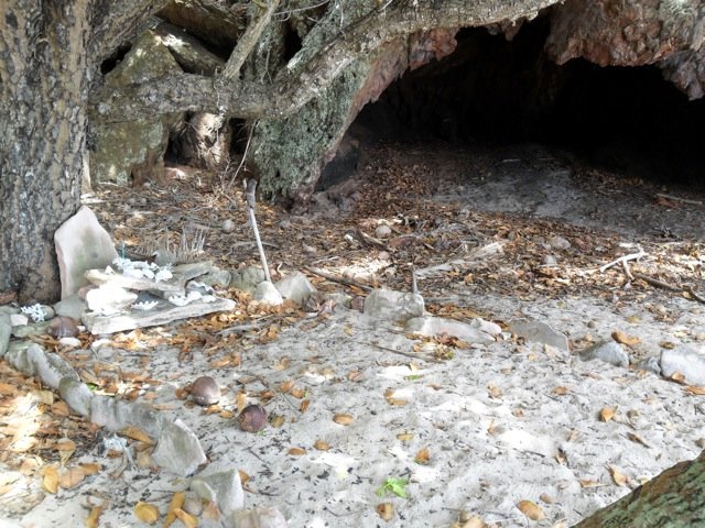 Cave and shrine on Vanua Levu Island