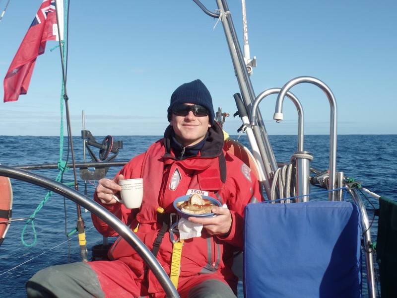Cuppa time during the crossing