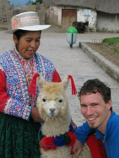 Randy and a showy little alpacca