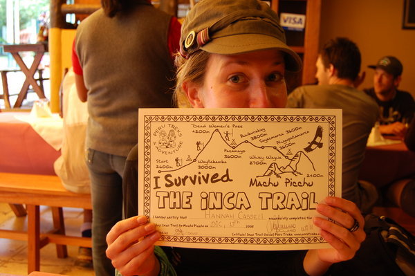I survived the inka trail!!