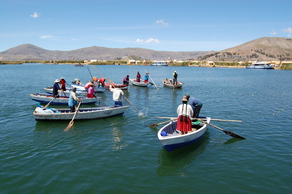 Fishing on Lake Titicaca