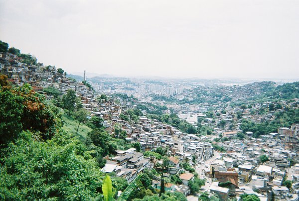 Looking down on the favelas