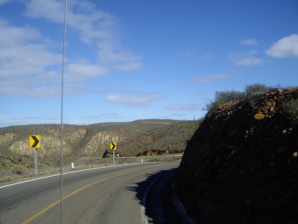 Narrow Baja road