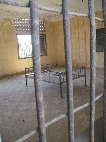 Torture Cell at Tuol Sleng Museum