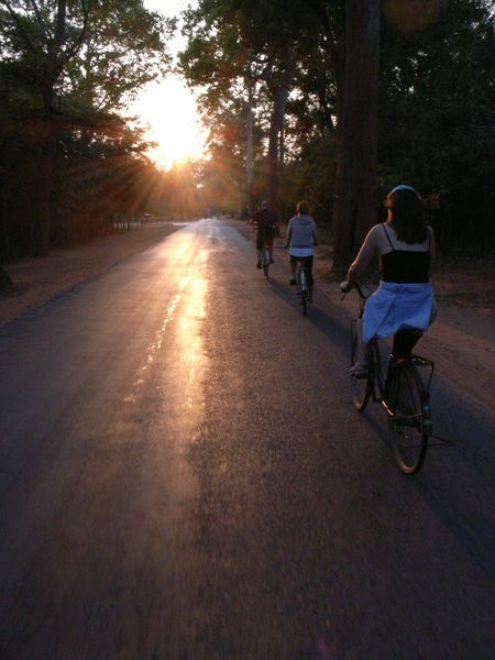 Cycling into the sunset