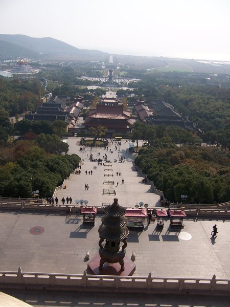 Looking Down From Buddha's Feet