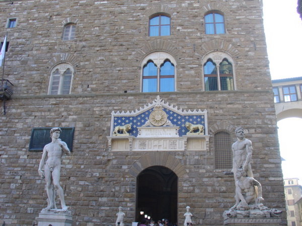 Outside the Palazzo Vecchio