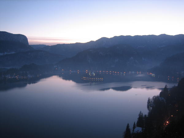 Lake Bled after sunset