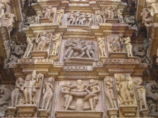Temple art in Khajuraho
