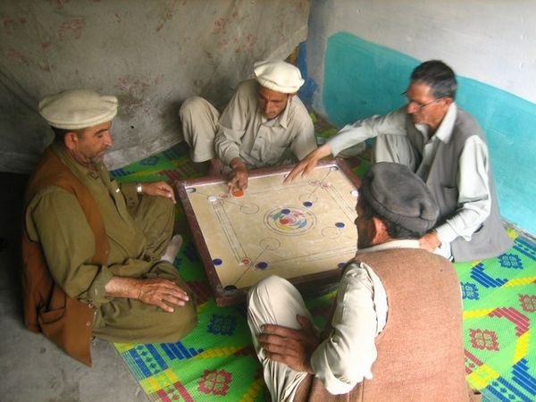 Chitrali Men playing Karum