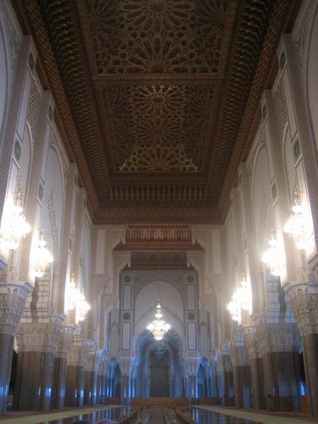 Inside the Hassan II Mosque