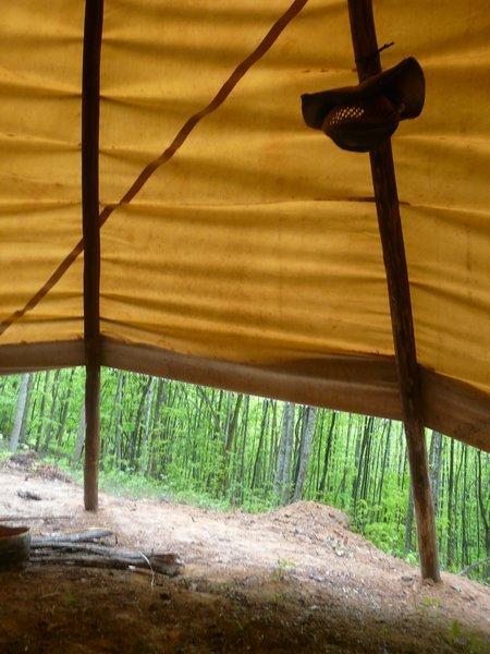 morning in the tipi