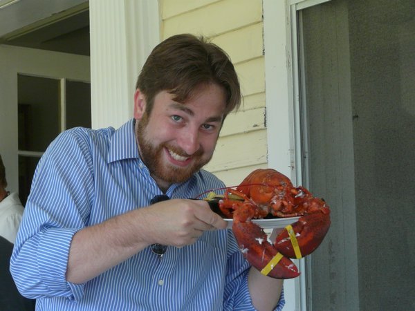 with the lobsta for dinner