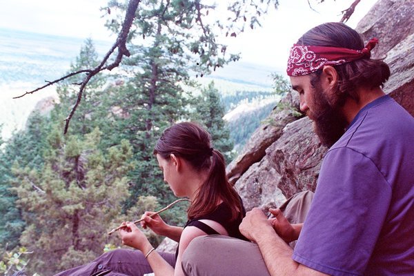 seth and laura come visit at the wwoof farm and we go hiking in boulder CO