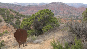 Caprock Canyon with sculpture