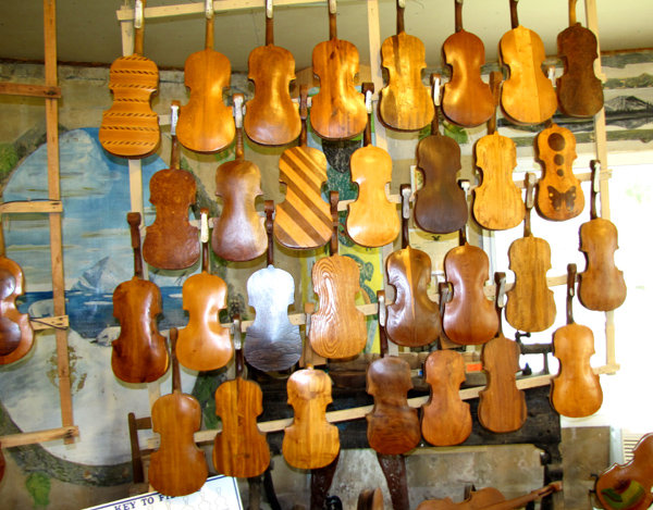 Hand-carved Fiddles