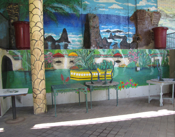 Outdoor Cafe and Mural
