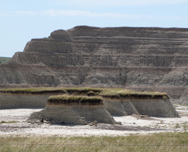 Grass Mounds in the Badlands