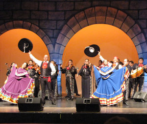 Mariachi dancers and musicians
