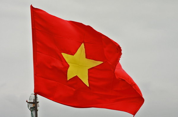 They love the flag here in Vietnam!