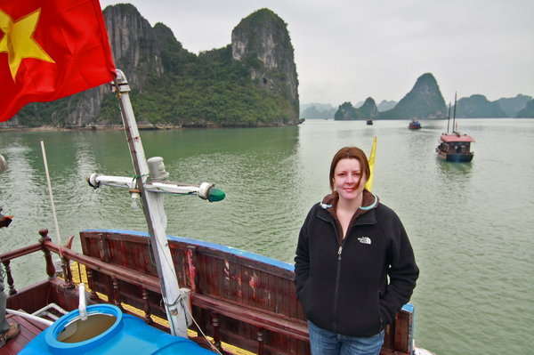 Caroline in Ha Long Bay
