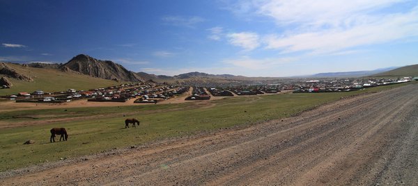 A typical Mongolian town