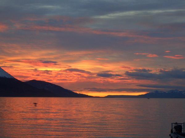 Sunrise over the beagle channel