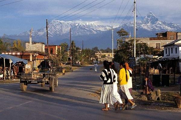 Une rue de Pokhara