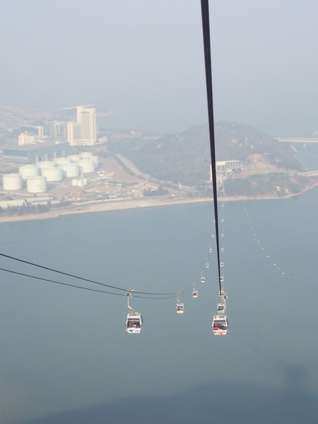 Nearing end of cable car ride