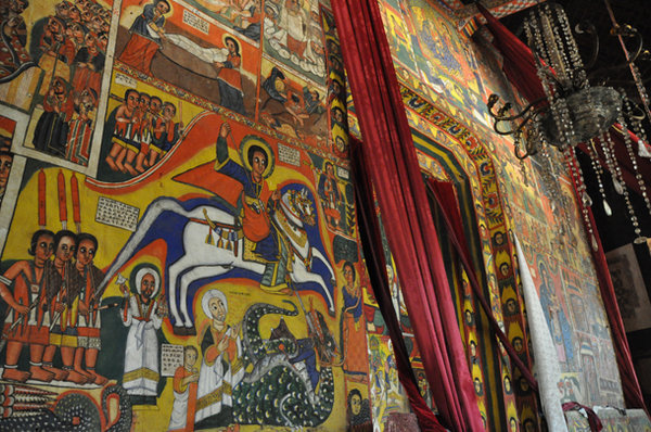 Painted Monastery Walls - Lake Tana
