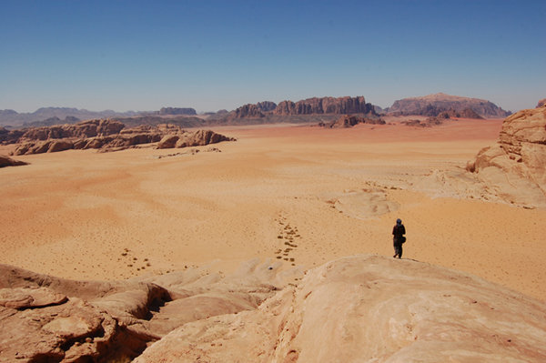 Alex Surveys the Desert - Wadi Rum