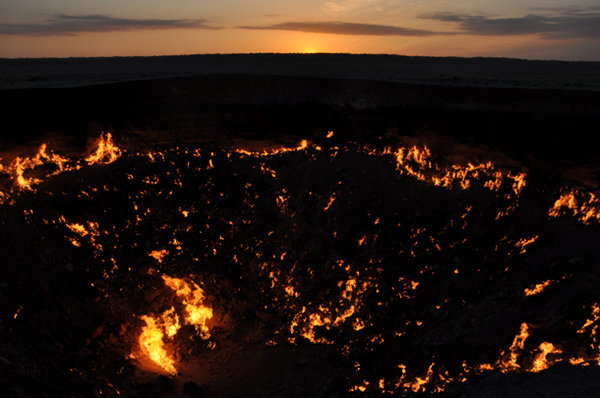 The Gates of Hell - Burning Gas Crater