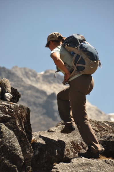 Sarah Trekking the Cordillera Real