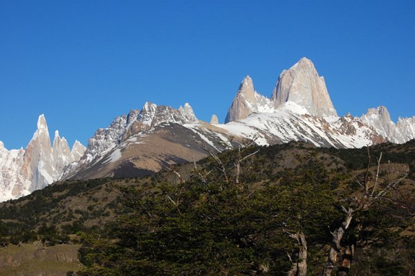 View of Cerro Torre and Fitzroy - Los Glaciares National Park