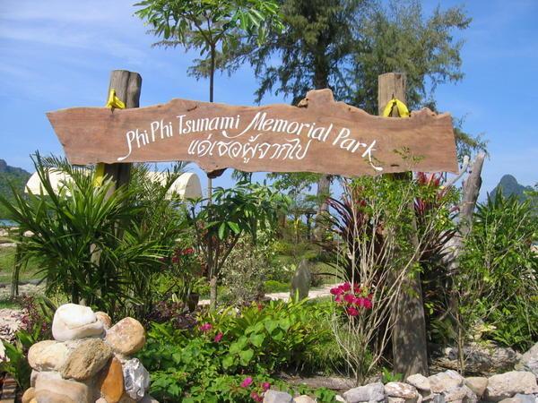 Memorial park to tsunami victims on Ko Phi Phi Don
