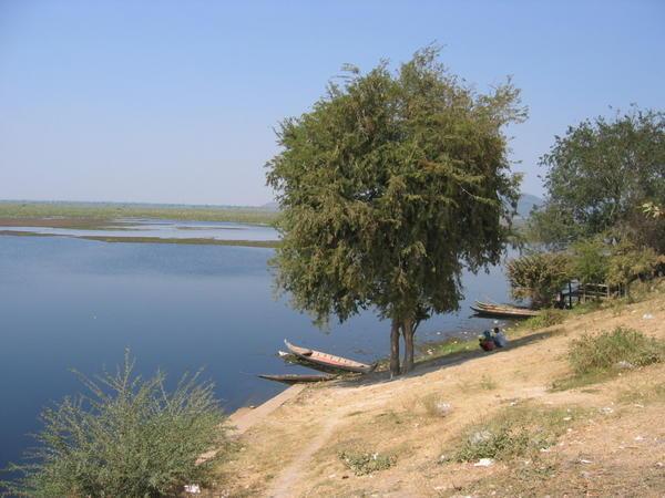 View over lake near Battambang